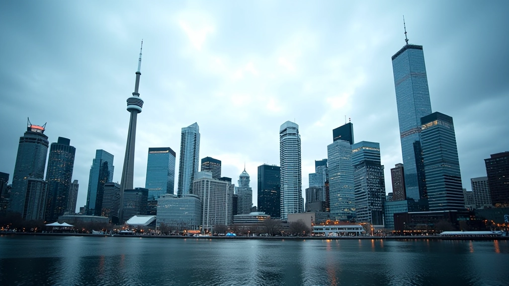 Toronto downtown business district skyline